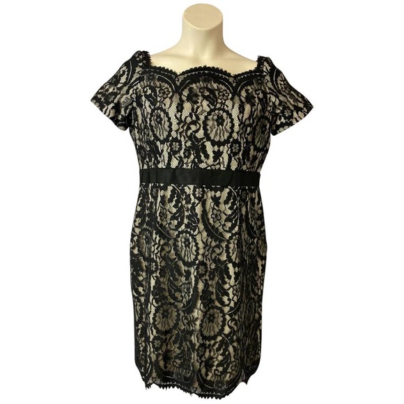 ECAILLE PARIS BEIGE UNDERLAY DRESS 44 - Picture 1 of 6